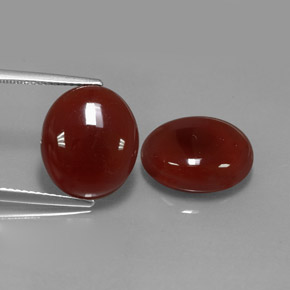 캐럿 천연 레드 오렌지 카넬리안 보석, 타원형 컷, 14×12.1 mm, 투명한