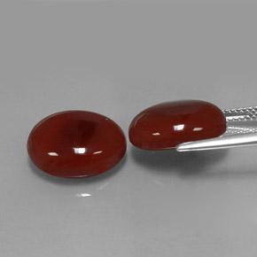 캐럿 천연 레드 오렌지 카넬리안 보석, 타원형 컷, 14×12.1 mm, 투명한