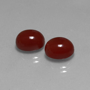 캐럿 천연 갈색빛 레드 카넬리안 보석, 타원형 컷, 9.9×7.9 mm, 투명한