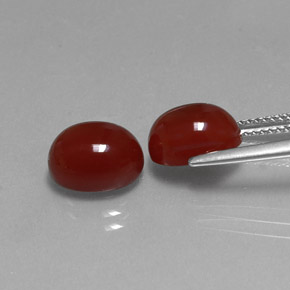 캐럿 천연 갈색빛 레드 카넬리안 보석, 타원형 컷, 9.9×7.9 mm, 투명한