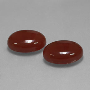 캐럿 천연 갈색빛 레드 카넬리안 보석, 타원형 컷, 14.1×10.1 mm, 투명한
