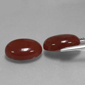 캐럿 천연 갈색빛 레드 카넬리안 보석, 타원형 컷, 14.1×10.1 mm, 투명한