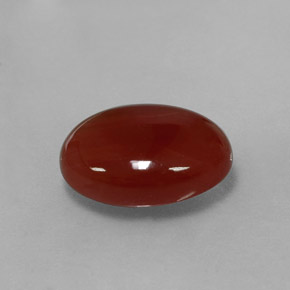 5.28캐럿 천연 레드 오렌지 카넬리안, 타원형 컷, 13.7×10 mm, 투명한