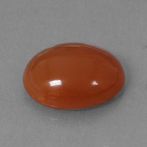 4.06캐럿 천연 오렌지 카넬리안, 타원형 컷, 12.1×10 mm, 투명한