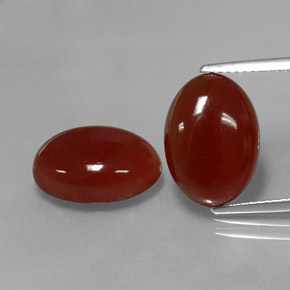 캐럿 천연 갈색빛 레드 카넬리안 보석, 타원형 컷, 13.9×10.1 mm, 투명한