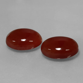 캐럿 천연 갈색빛 레드 카넬리안 보석, 타원형 컷, 13.9×10.1 mm, 투명한