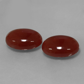 캐럿 천연 갈색빛 레드 카넬리안 보석, 타원형 컷, 13.8×10 mm, 투명한