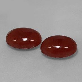 캐럿 천연 갈색빛 레드 카넬리안 보석, 타원형 컷, 13.9×9.8 mm, 투명한