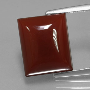 5.78캐럿 천연 레드 오렌지 카넬리안, 바게트, 12.1×10.1 mm, 투명한
