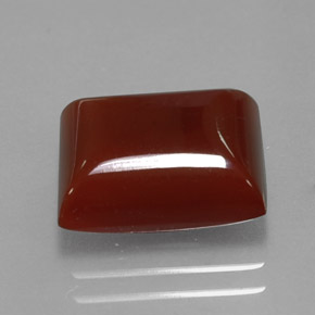 5.78캐럿 천연 레드 오렌지 카넬리안, 바게트, 12.1×10.1 mm, 투명한