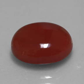 4.71캐럿 천연 갈색빛 레드 카넬리안, 타원형 컷, 12×10 mm, 투명한