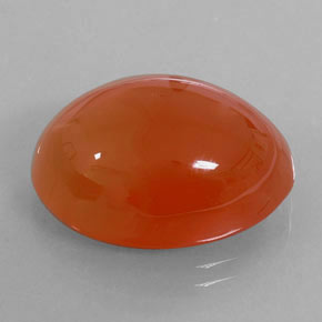 18.75캐럿 천연 오렌지 카넬리안, 타원형 컷, 20×15.1 mm, 투명한