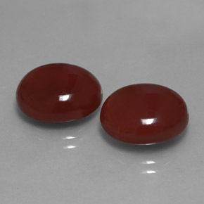 캐럿 천연 갈색빛 레드 카넬리안 보석, 타원형 컷, 13.1×11.1 mm, 투명한
