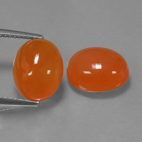 캐럿 천연 오렌지 카넬리안 보석, 투명한, 11.1×9.1 mm, 투명/반투명