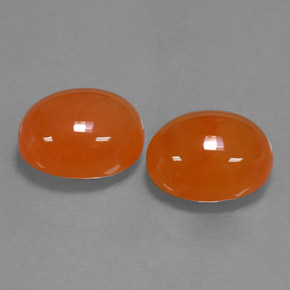 캐럿 천연 오렌지 카넬리안 보석, 투명한, 11.1×9.1 mm, 투명/반투명