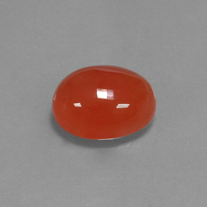 3.77캐럿 천연 레드 오렌지 카넬리안, 타원형 컷, 11.1×9.1 mm, 투명한