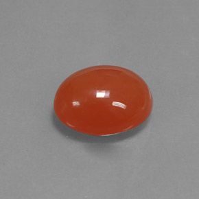 3.33캐럿 천연 레드 오렌지 카넬리안, 타원형 컷, 11.1×9.1 mm, 투명한