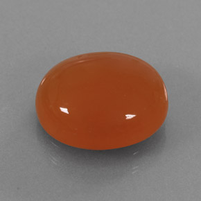 3.65캐럿 천연 오렌지 카넬리안, 투명한, 11.3×9.4 mm, 투명/반투명