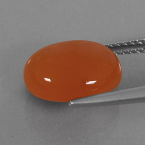 3.65캐럿 천연 오렌지 카넬리안, 투명한, 11.3×9.4 mm, 투명/반투명