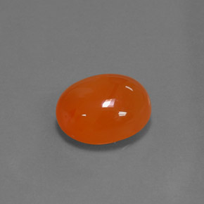 4.59캐럿 천연 오렌지 카넬리안, 타원형 컷, 12×10 mm, 투명한