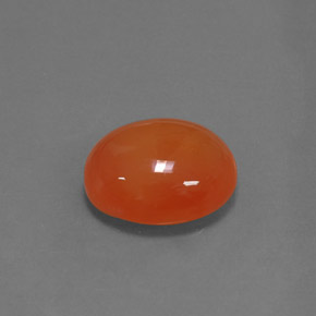 4.50캐럿 천연 오렌지 카넬리안, 타원형 컷, 12.2×10.2 mm, 투명한