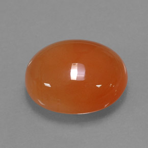 4.22캐럿 천연 오렌지 카넬리안, 타원형 컷, 12.1×10 mm, 투명한