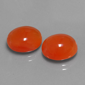 캐럿 천연 오렌지 카넬리안 보석, 투명한, 11.2×9.1 mm, 투명/반투명
