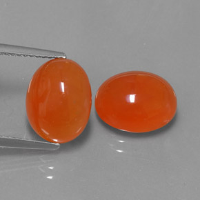 캐럿 천연 오렌지 카넬리안 보석, 투명한, 11.2×9.2 mm, 투명/반투명
