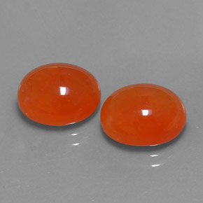 캐럿 천연 오렌지 카넬리안 보석, 투명한, 11.2×9.2 mm, 투명/반투명