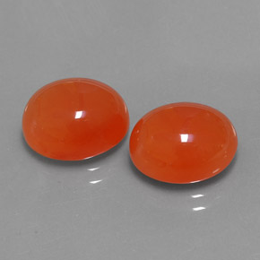 캐럿 천연 오렌지 카넬리안 보석, 투명한, 11.1×9.2 mm, 투명/반투명