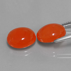 캐럿 천연 오렌지 카넬리안 보석, 투명한, 11×9.2 mm, 투명/반투명