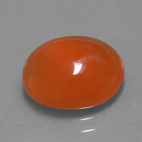 3.51캐럿 천연 오렌지 카넬리안, 투명한, 11.2×9.2 mm, 투명/반투명