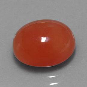 4.16캐럿 천연 레드 오렌지 카넬리안, 투명한, 11.1×9.2 mm, 투명/반투명