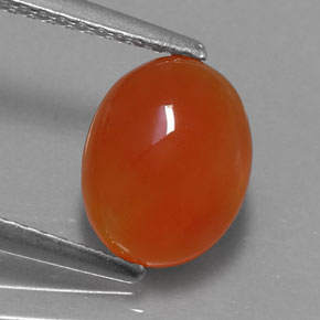 1.84캐럿 천연 오렌지 카넬리안, 투명한, 9.3×7.2 mm, 투명/반투명