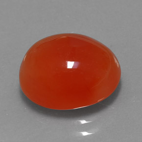 4.00캐럿 천연 오렌지 카넬리안, 투명한, 11.3×9.2 mm, 투명/반투명