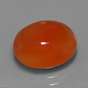 4.11캐럿 천연 오렌지 카넬리안, 투명한, 11.3×9.2 mm, 투명/반투명