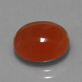 3.44캐럿 천연 오렌지 카넬리안, 투명한, 10.6×8.5 mm, 투명/반투명