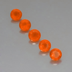 캐럿 천연 오렌지 카넬리안 보석, 투명한, 5.08 mm, 투명/반투명