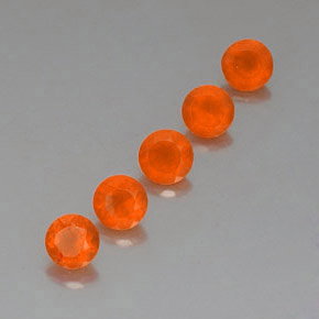 캐럿 천연 오렌지 카넬리안 보석, 투명한, 5.08 mm, 투명/반투명