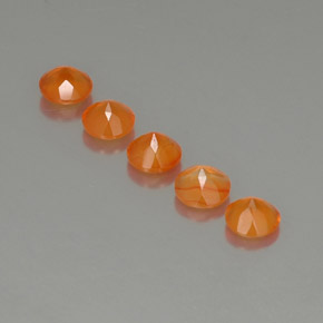 캐럿 천연 오렌지 카넬리안 보석, 투명한, 5.05 mm, 투명/반투명