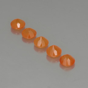 캐럿 천연 오렌지 카넬리안 보석, 투명한, 5.10 mm, 투명/반투명