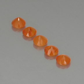 캐럿 천연 오렌지 카넬리안 보석, 투명한, 5.01 mm, 투명/반투명
