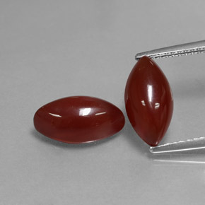 캐럿 천연 레드 오렌지 카넬리안 보석, 마퀴즈, 12.1×6.2 mm, 투명한
