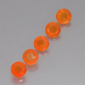 캐럿 천연 오렌지 카넬리안 보석, 투명한, 5.03 mm, 투명/반투명