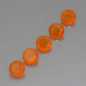 캐럿 천연 오렌지 카넬리안 보석, 투명한, 5.07 mm, 투명/반투명
