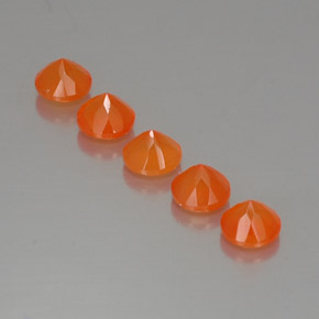 캐럿 천연 오렌지 카넬리안 보석, 투명한, 5.05 mm, 투명/반투명