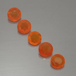 캐럿 천연 오렌지 카넬리안 보석, 투명한, 5.04 mm, 투명/반투명