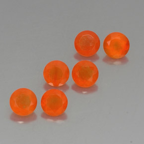 캐럿 천연 오렌지 카넬리안 보석, 투명한, 5.11 mm, 투명/반투명