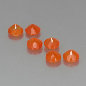 캐럿 천연 오렌지 카넬리안 보석, 투명한, 5.11 mm, 투명/반투명