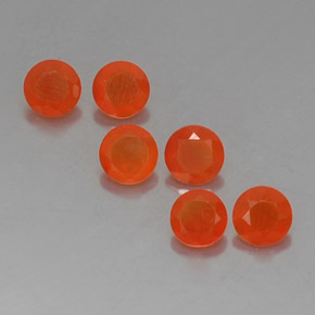 캐럿 천연 오렌지 카넬리안 보석, 투명한, 5.04 mm, 투명/반투명